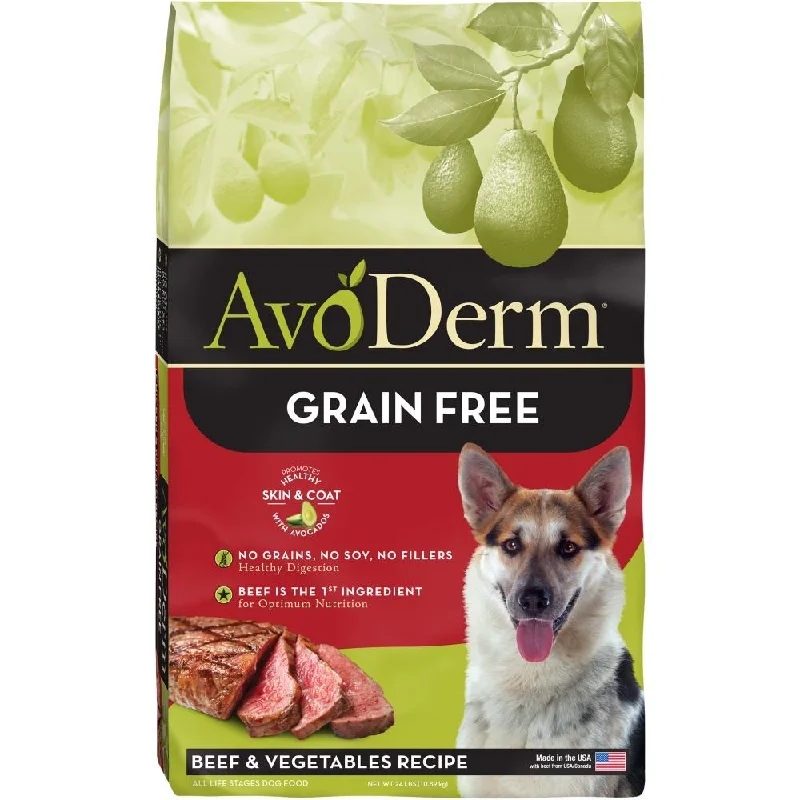 AvoDerm Grain Free Beef & Vegetable Recipe Dry Dog Food (24-lb)