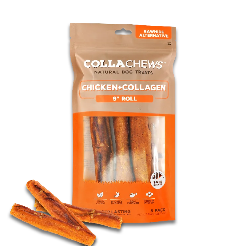 Collachews Chicken Rolls Dog Treats (9")