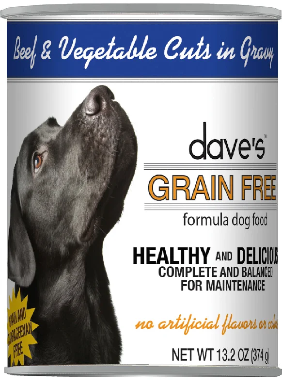 Dave’s Grain Free Beef & Vegetable Cuts in Gravy Canned Dog Food