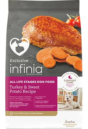 Exclusive® Infinia® All Life Stages Dog Food Turkey & Sweet Potato Recipe