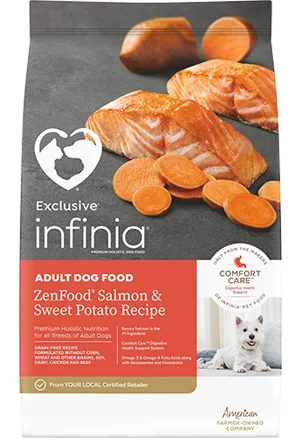 Exclusive® Infinia® ZenFood® Salmon & Sweet Potato Recipe Dog Food