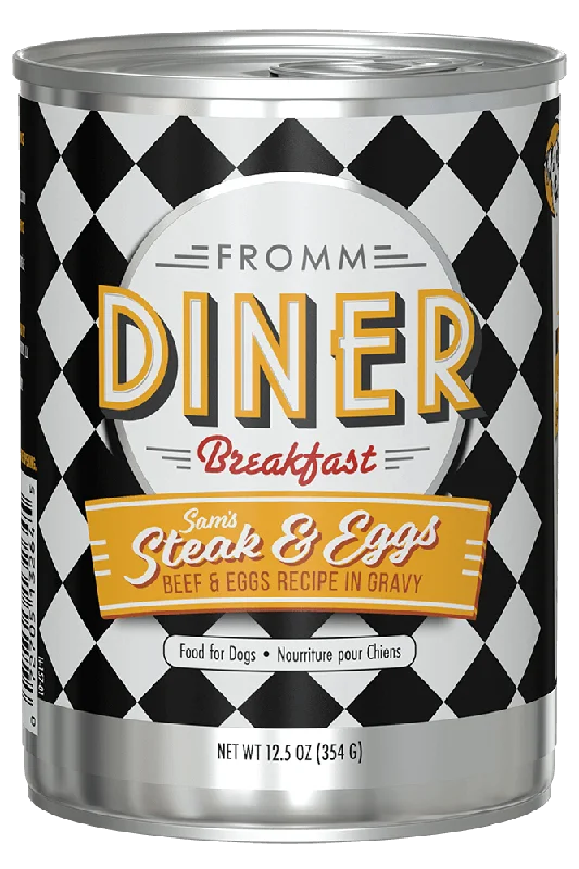 Fromm Diner Breakfast Sam's Steak & Eggs Beef & Eggs Recipe in Gravy Dog Food