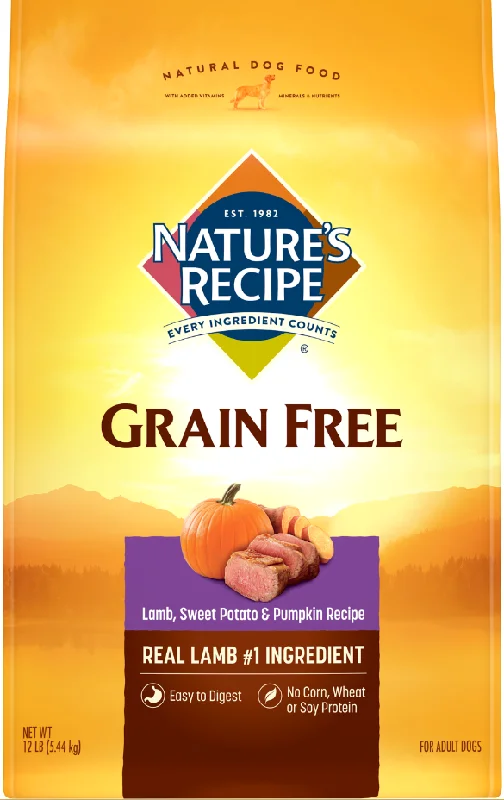 Nature's Recipe Grain Free Lamb, Sweet Potato & Pumpkin Dry Dog Food