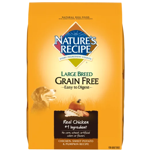 Nature's Recipe Large Breed Grain Free Chicken, Sweet Potato & Pumpkin Dry Dog Food