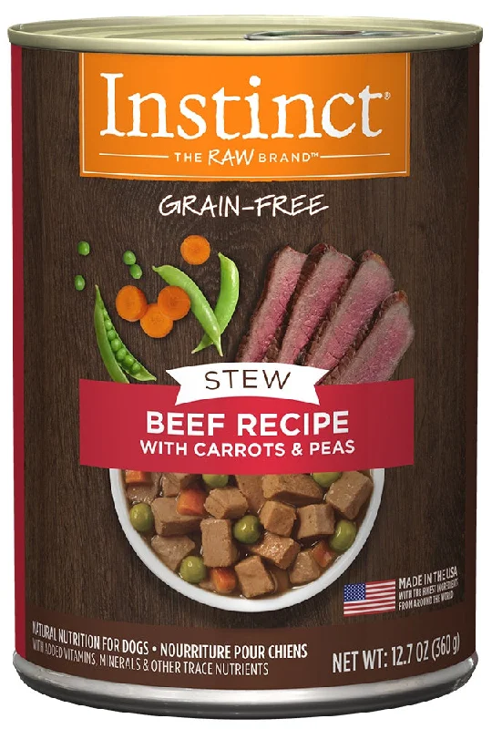 Instinct Grain Free Stews Beef with Carrots and Peas Recipe Natural Canned Dog Food