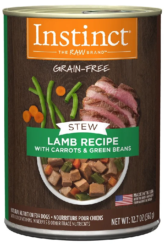 Instinct Grain Free Stews Lamb with Carrots and Green Beans Recipe Natural Canned Dog Food