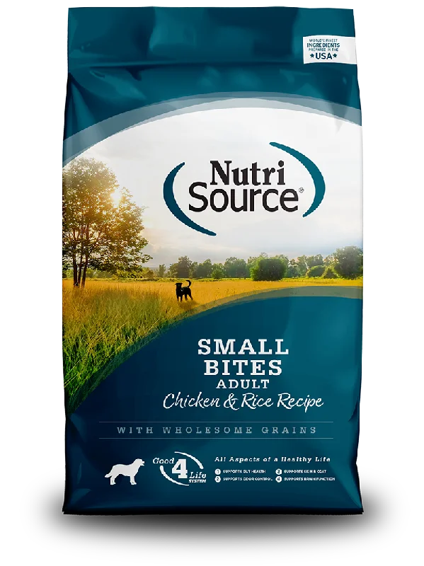 Nutrisource Adult Chicken and Rice Small Bites Dry Dog Food