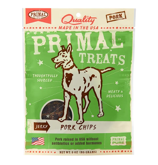 Primal Grain Free Jerky Pork Chips Dog Treats