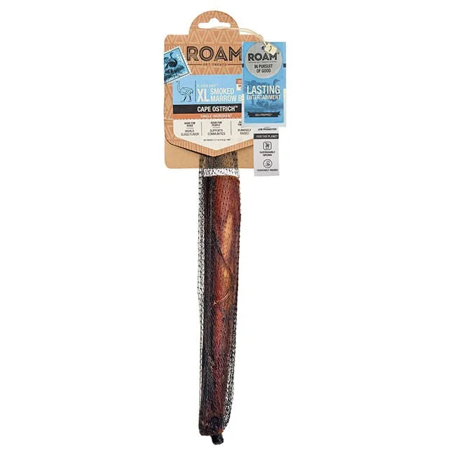 Roam Dog Treats Smoked Marrow Ostrich Bone, XLarge