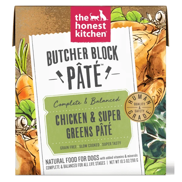 The Honest Kitchen Butcher Block Pate; Chicken & Super Greens Wet Dog Food