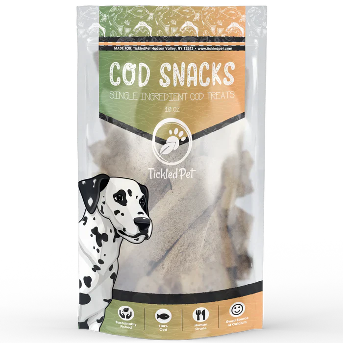 Tickled Pet Cod Snacks Dog Treats (10 oz)