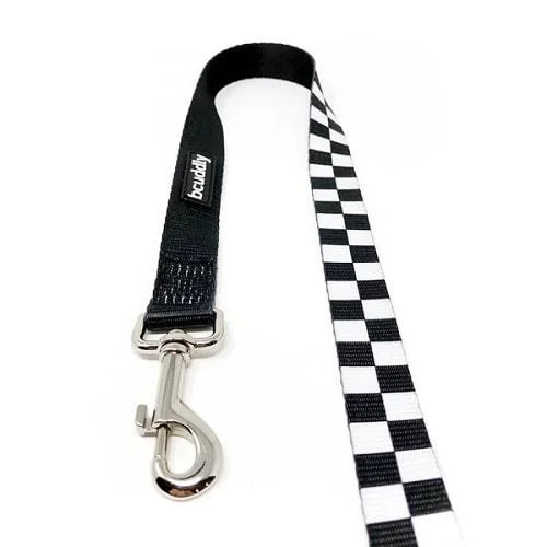 Dog Leash - Black Checker - 6 ft