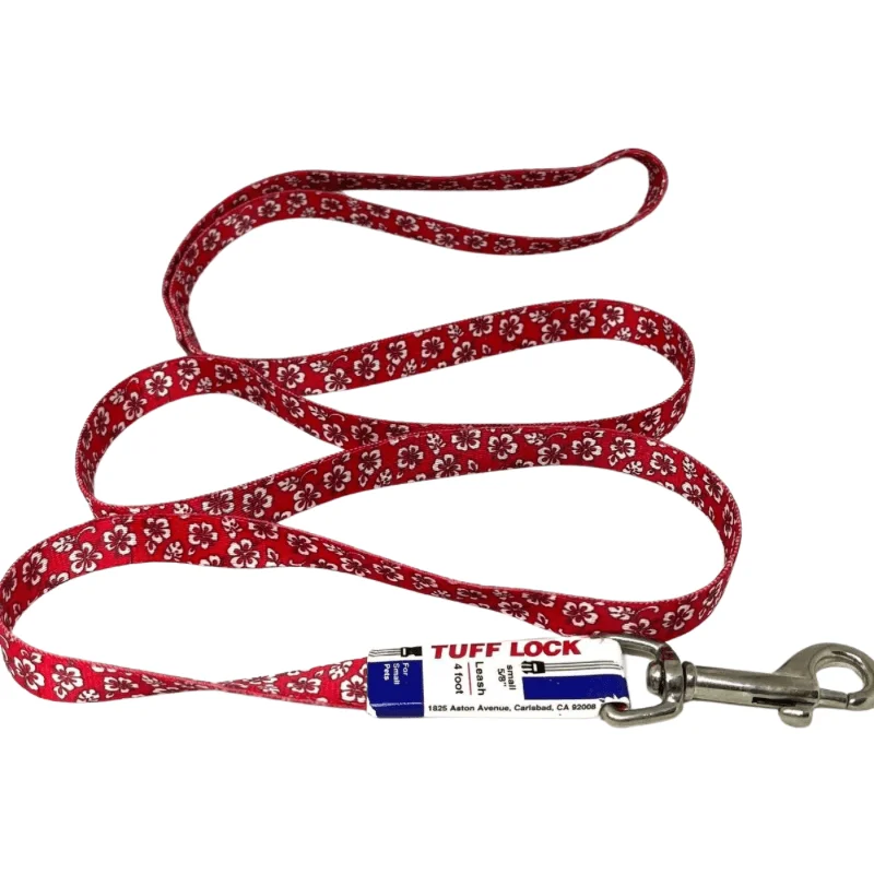 TUFF LOCK Dog Leash 5/8" x 6" - Red Hawaii