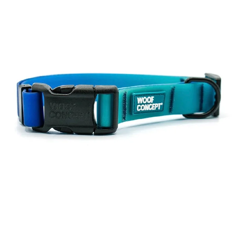 Waterproof Dog Collar - AQUA COLLECTION - Blue Hawaiian