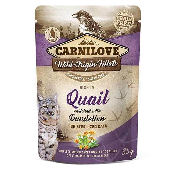 Carnilove Cat Pouch Quail & Dandelion 85g