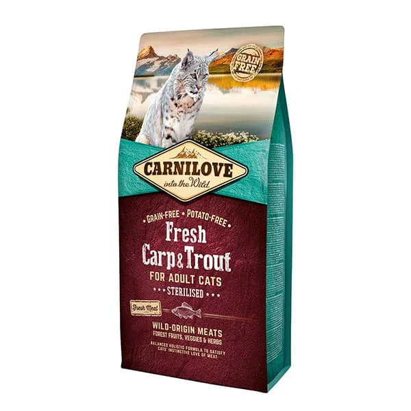 Carnilove Fresh Carp & Trout Dry Cat Food 80/20