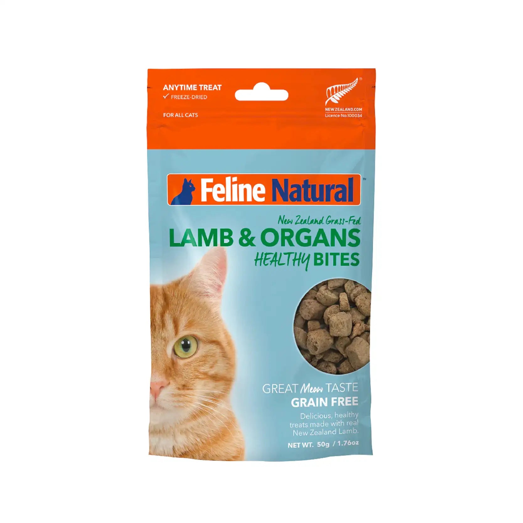 Feline Natural Freeze Dried Cat Treats - Healthy Bites - Lamb 50g