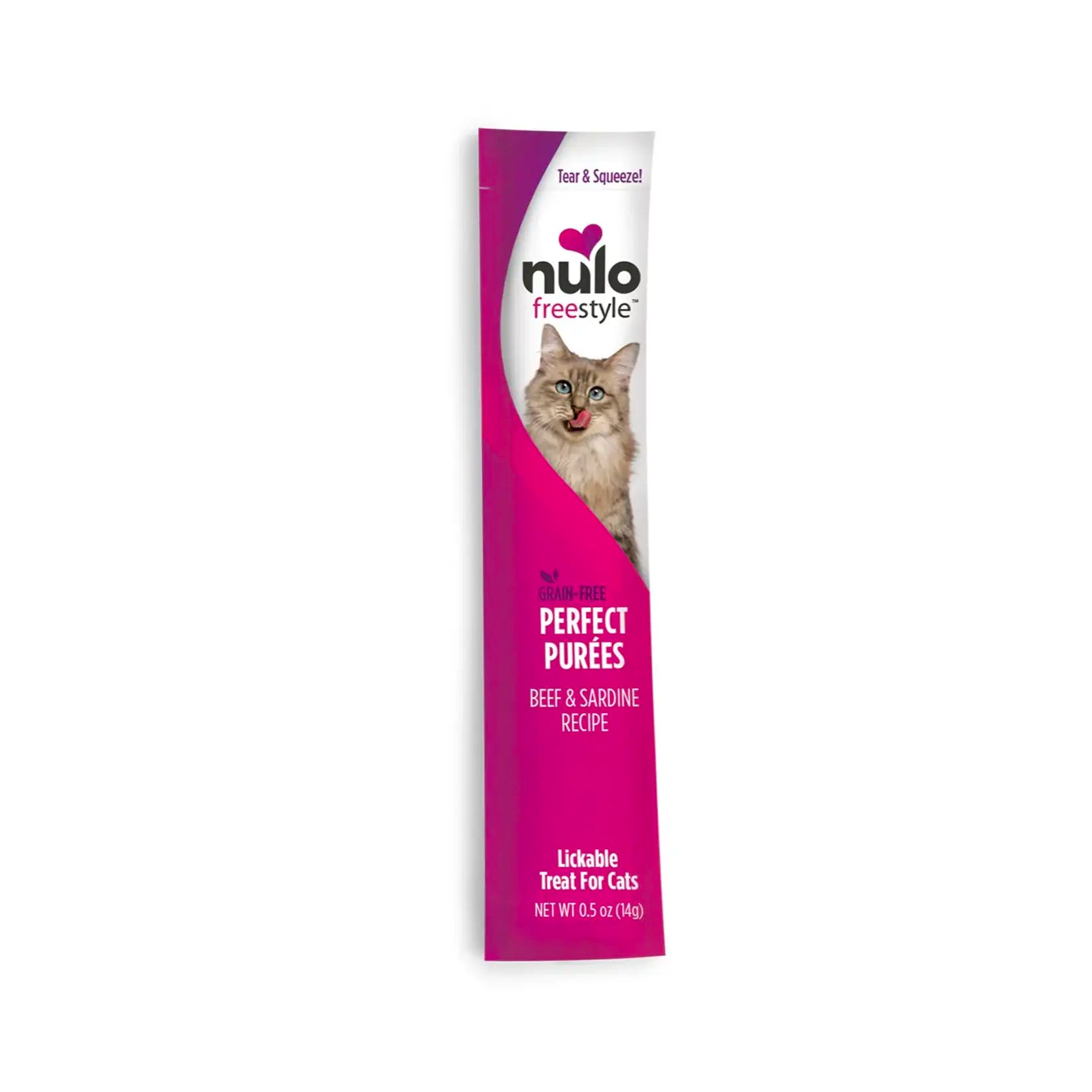 Nulo Freestyle Grain Free Perfect Puree Cat Treat - Beef & Sardine 14g