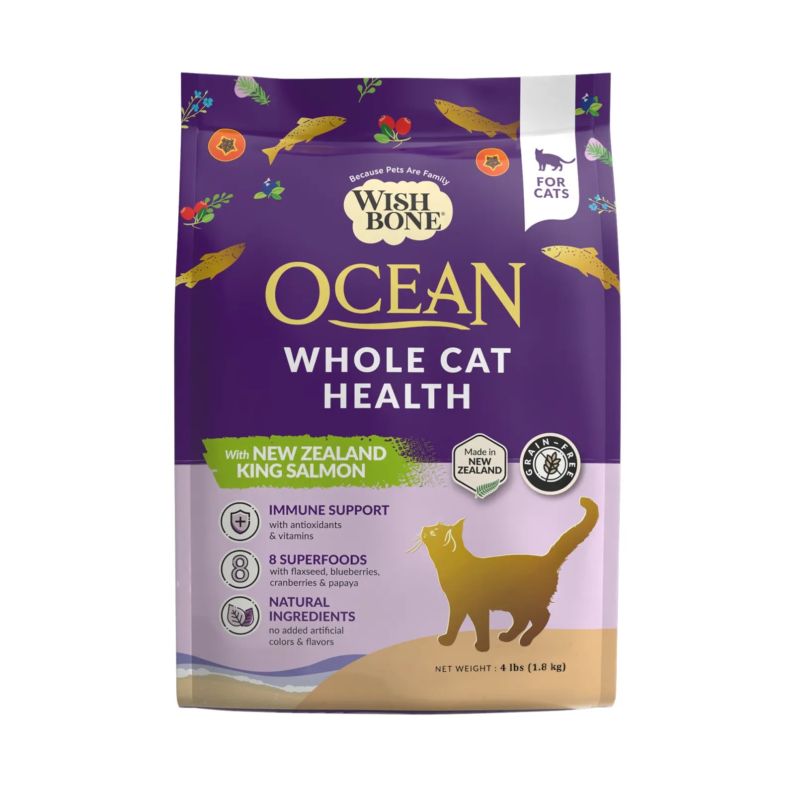 Wishbone - Ocean - New Zealand King Salmon Dry Cat Food