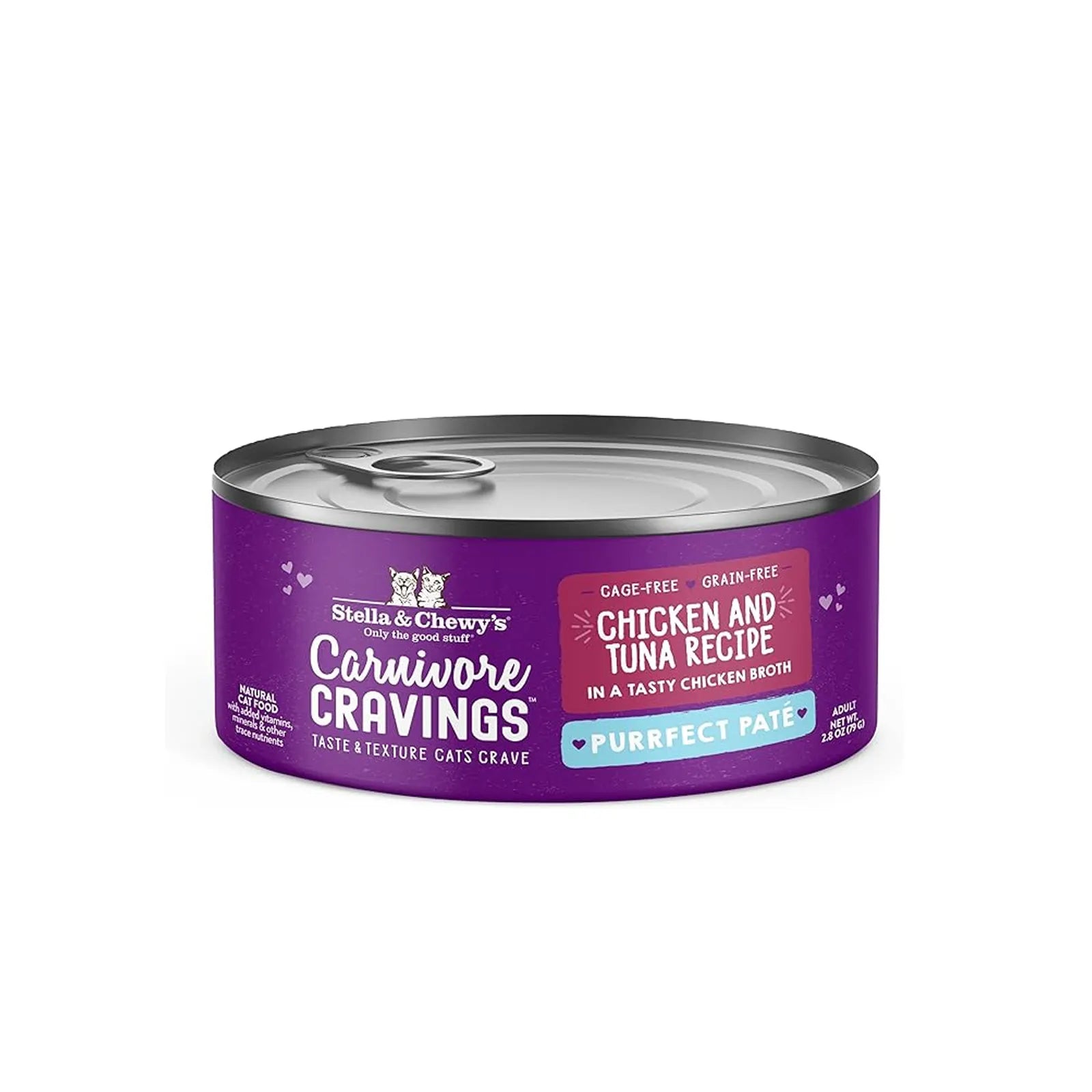 Stella & Chewy's - Carnivore Cravings Purrfect Pate Adult Cat Wet Food - Chicken & Tuna Recipe 2.8oz