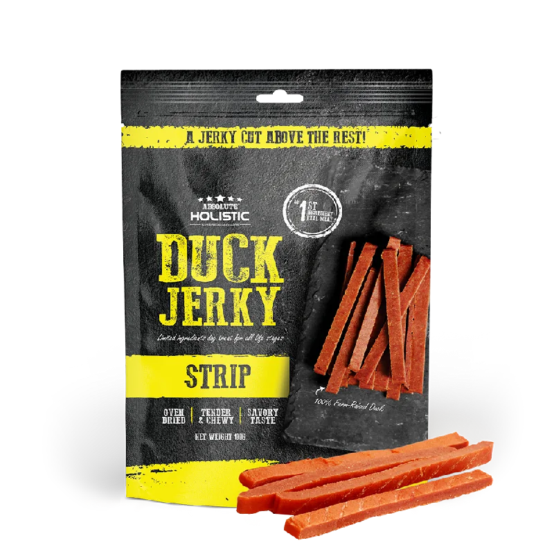 Absolute Holistic Dog Treats Duck Jerky Strip 100g