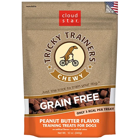 Cloud Star Chewy Tricky Trainers Peanut Butter Dog Treats