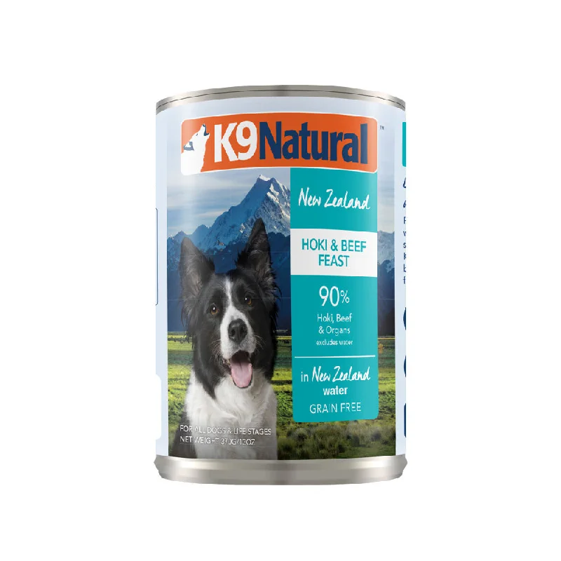 K9 Natural Dog Grain Free Hoki & Beef Feast 370g