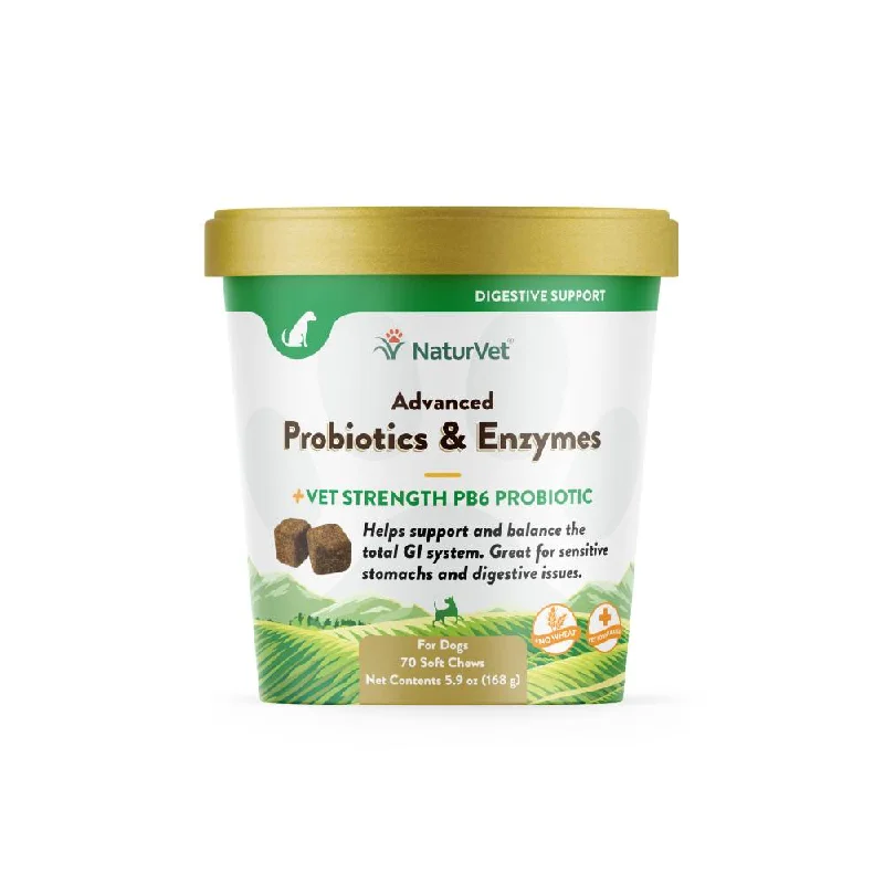 NaturVet Advanced Probiotics & Enzymes 70cts