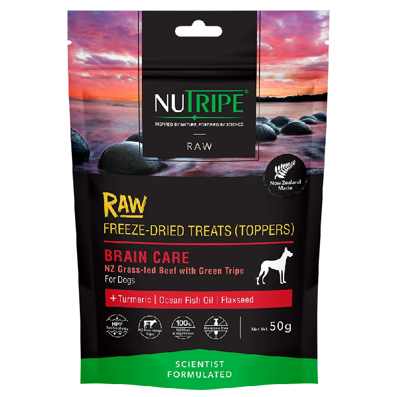 Nutripe Dog Raw Freeze Dried Treats Toppers Brain Care 50g