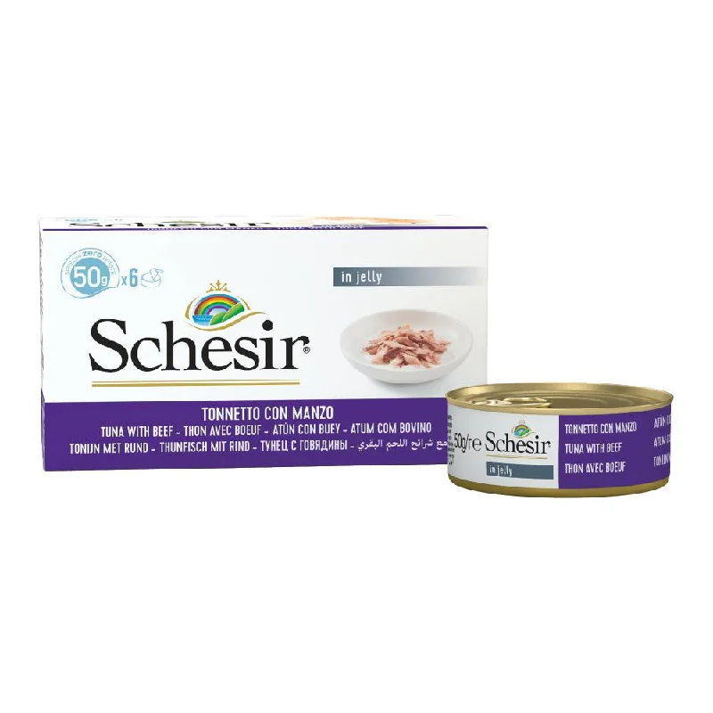 Schesir Nature Tuna with Beef Fillets For Cat 50g x 6