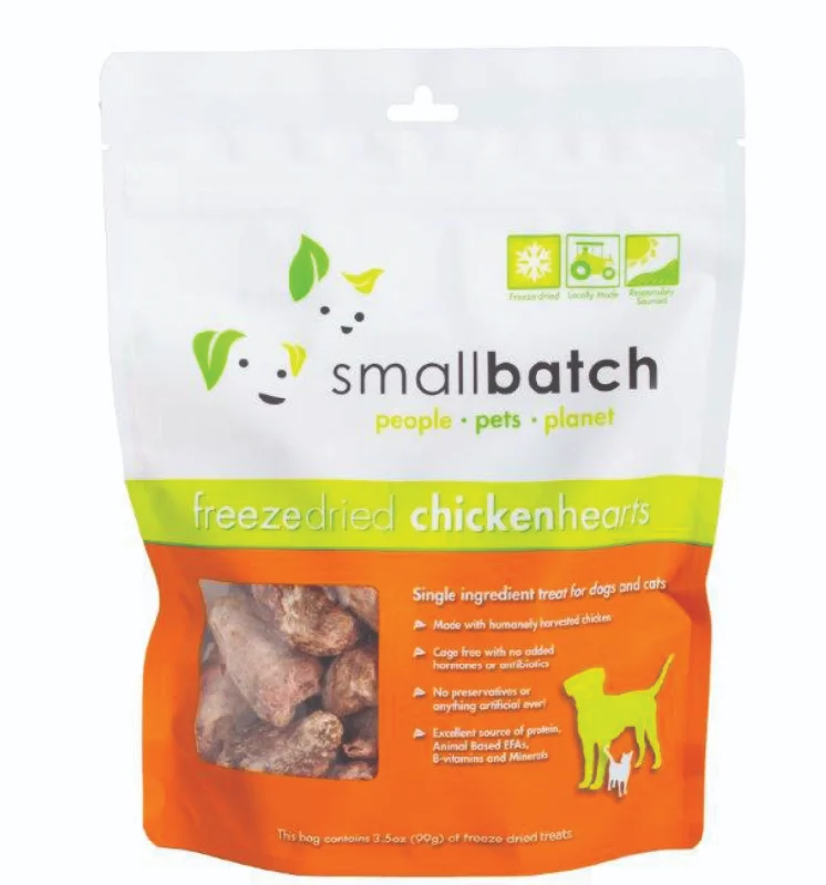 Small Batch Freeze Dried Chicken Hearts 3.5oz