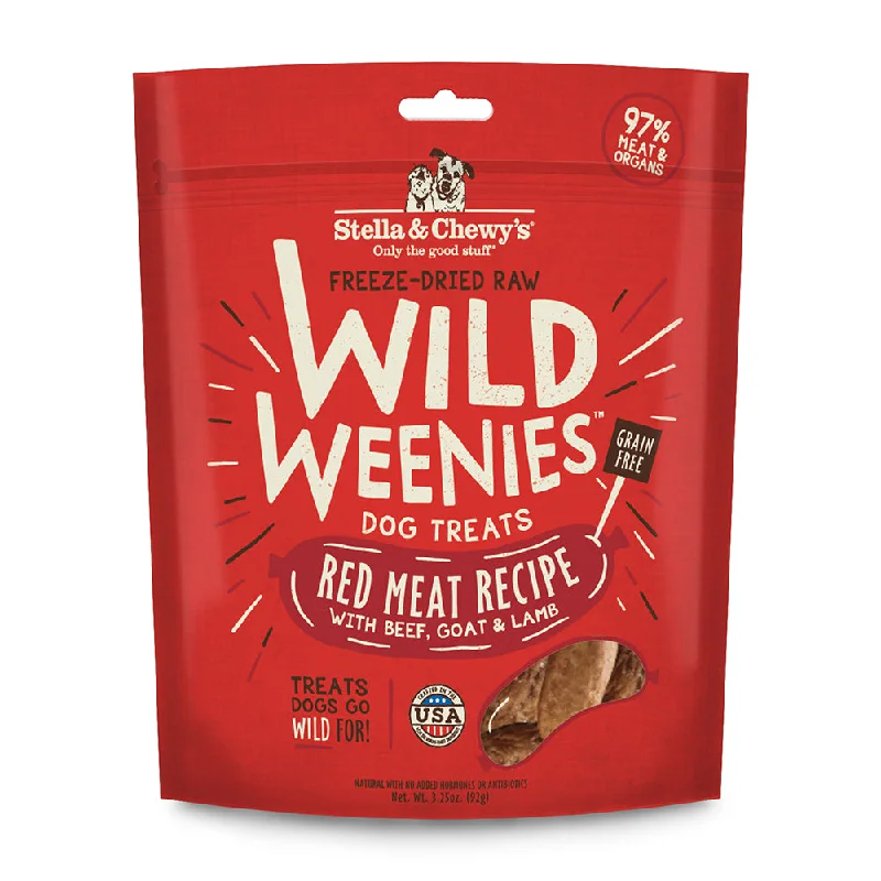 Stella & Chewy's Dog Treat - Wild Weenies Red Meat Recipe Beef, Goat & Lamb 3.25oz