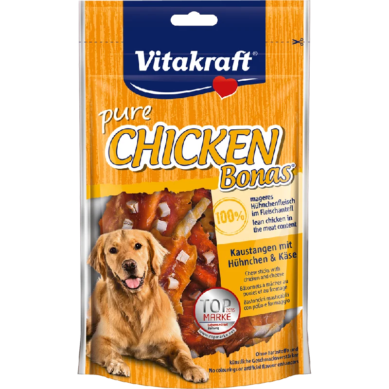 Vitakraft Dog Treats Pure Chicken Bonas with Cheese 80g